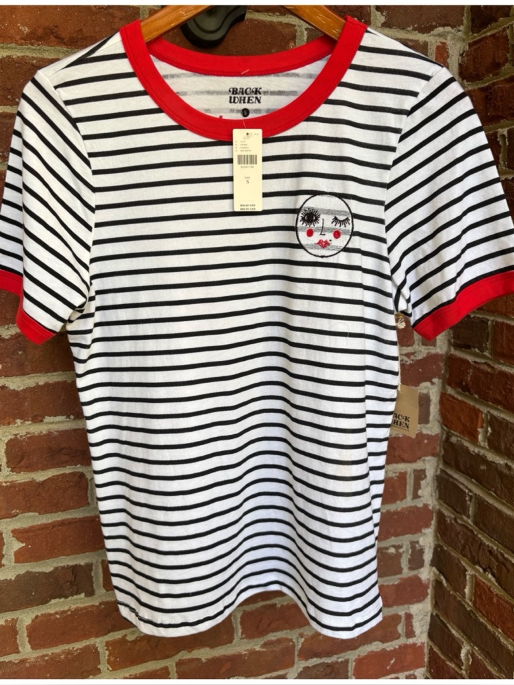 NWT Anthropologie Back When Tres Chic Striped Top  Size Small